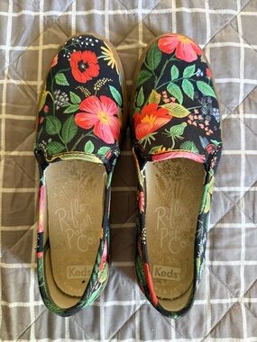 Rifle Paper Co. Women's Floral Slip-On Sneakers by Keds